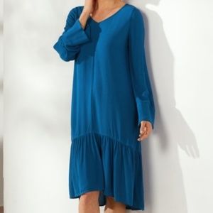 SOFT SURROUNDINGS Blue Mirabella Tunic Midi Dress